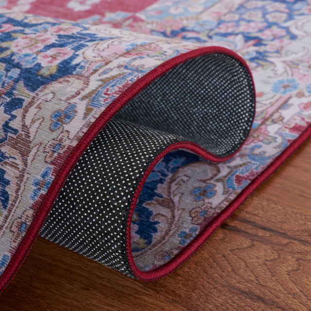 Safavieh Machine Washable Tucson Tsn182Q Red/Navy Rug.