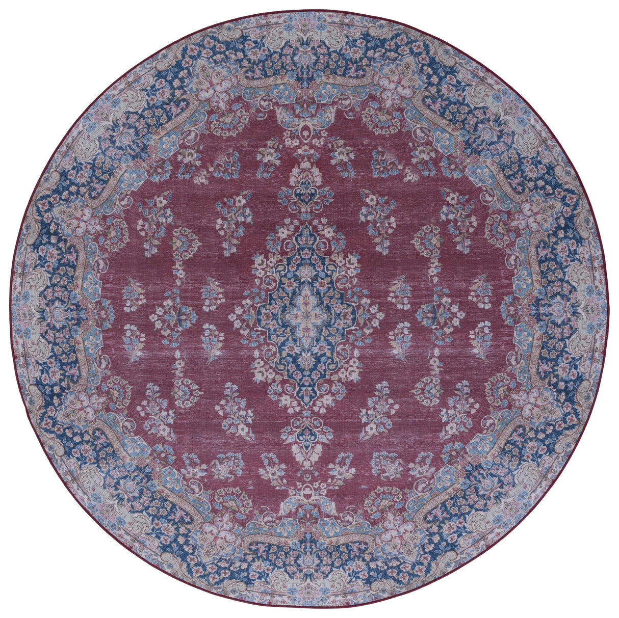 Safavieh Machine Washable Tucson Tsn182Q Red/Navy Rug.