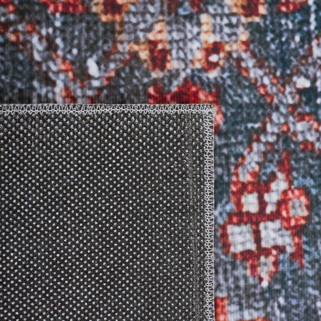 Safavieh Machine Washable Tucson Tsn183M Blue/Rust Rug.