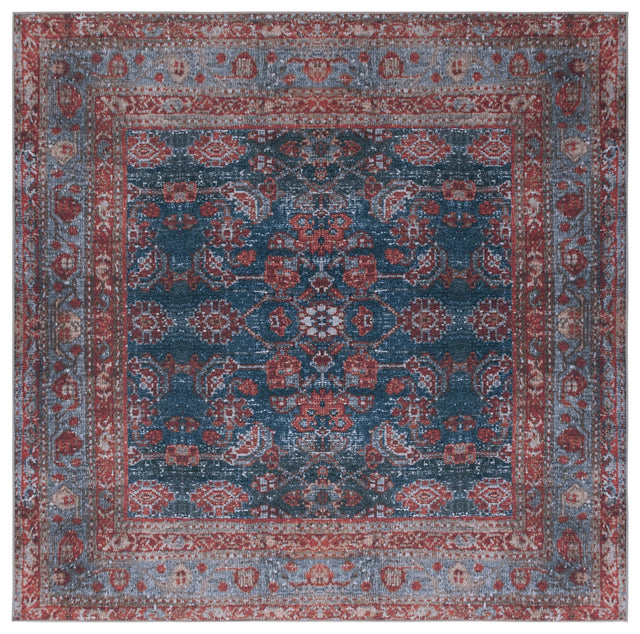 Safavieh Machine Washable Tucson Tsn183M Blue/Rust Rug.