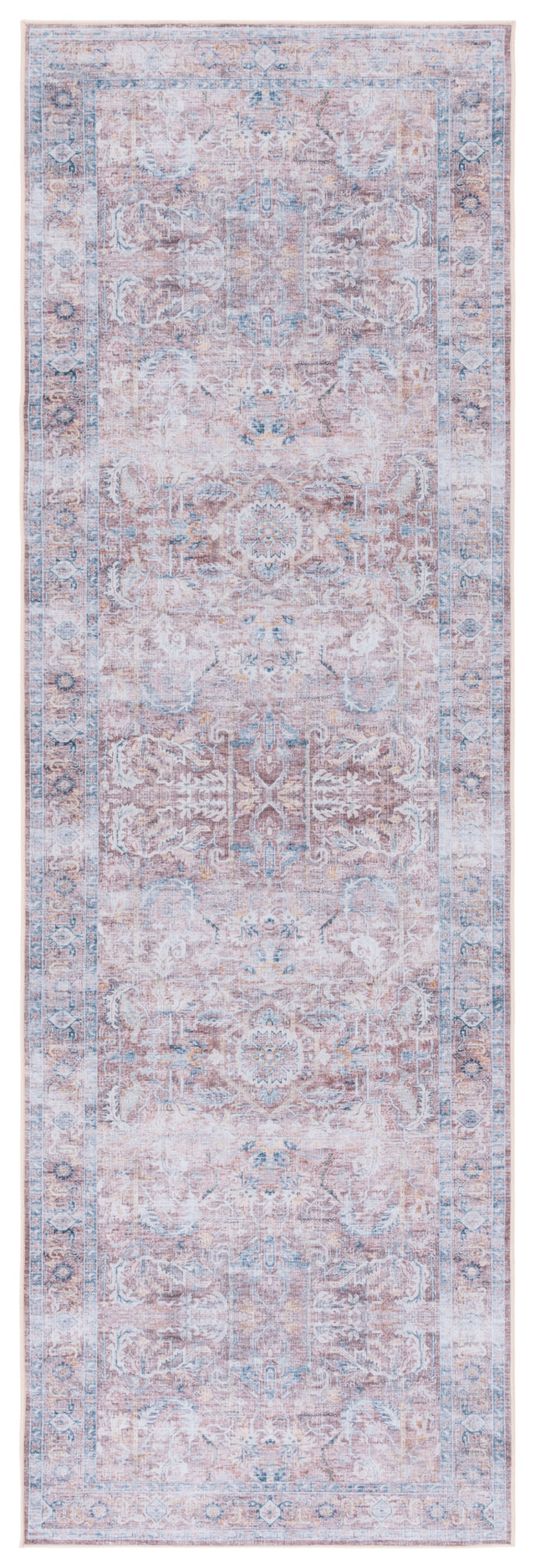 Safavieh Machine Washable Tucson Tsn185P Rust/Beige Rug.