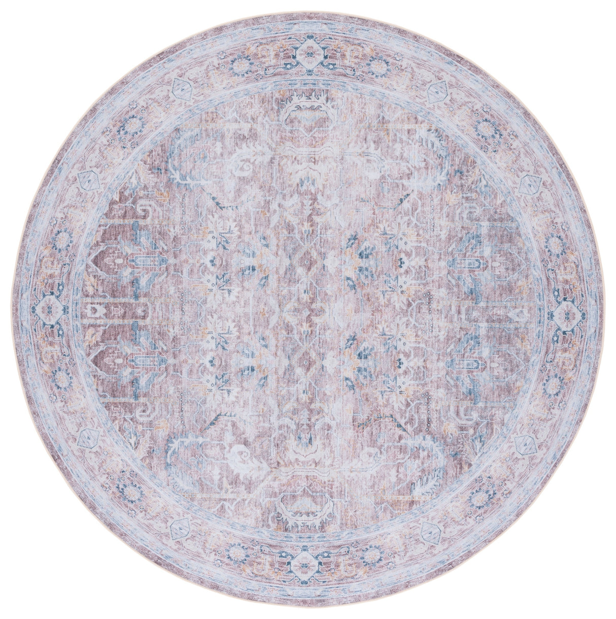 Safavieh Machine Washable Tucson Tsn185P Rust/Beige Rug.