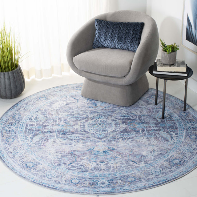 Safavieh Machine Washable Tucson Tsn185V Purple/Blue Rug.