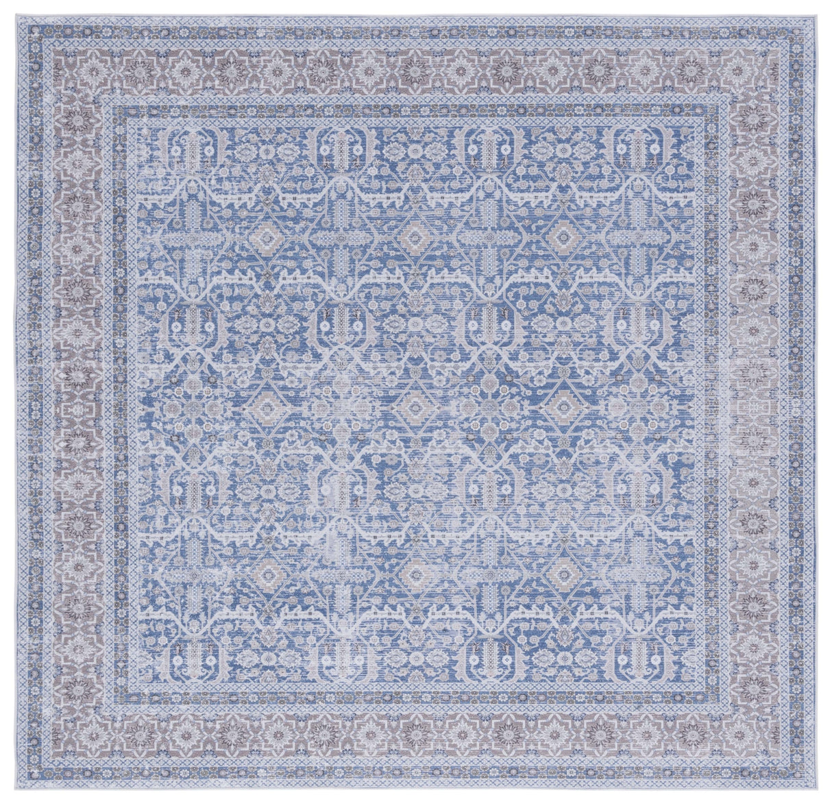 Safavieh Machine Washable Tucson Tsn186M Blue/Rust Rug.