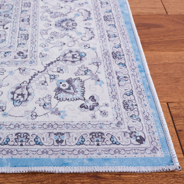 Safavieh Machine Washable Tucson Tsn187M Blue/Grey Rug.
