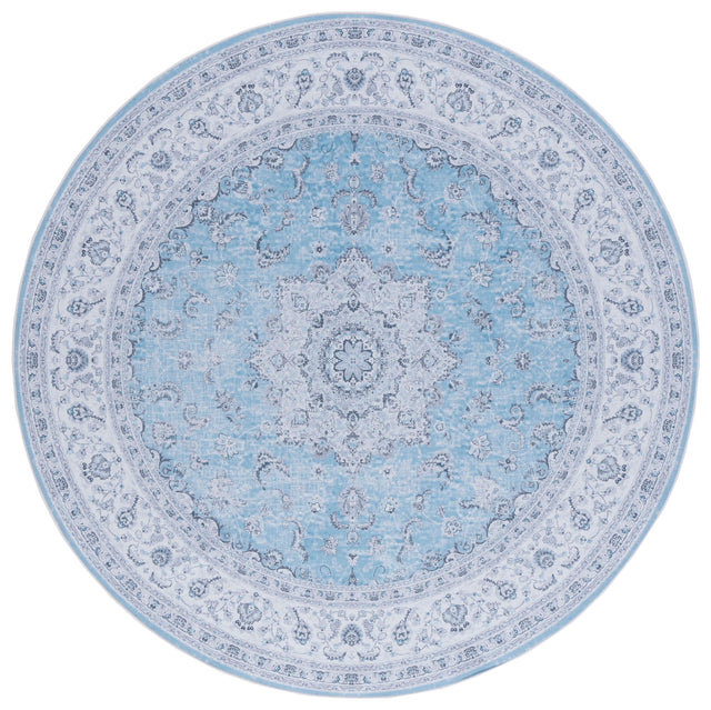 Safavieh Machine Washable Tucson Tsn187M Blue/Grey Rug.