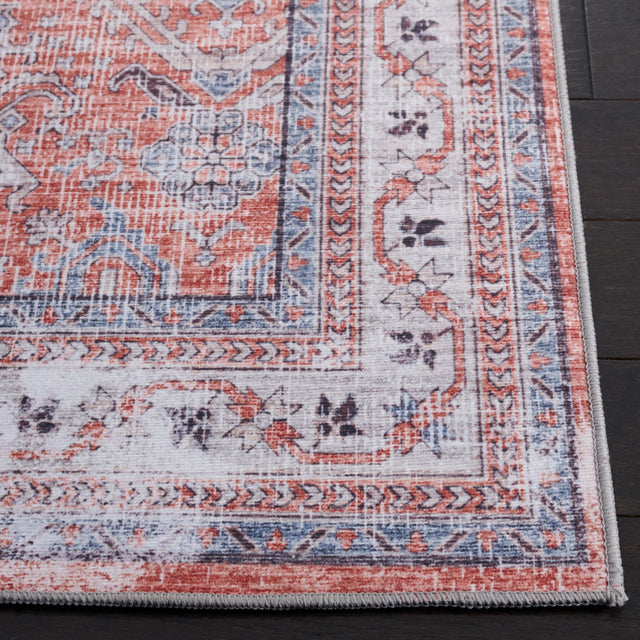 Safavieh Machine Washable Tucson Tsn188P Rust/Beige Rug.