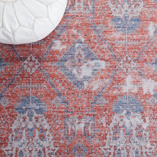 Safavieh Machine Washable Tucson Tsn188P Rust/Beige Rug.