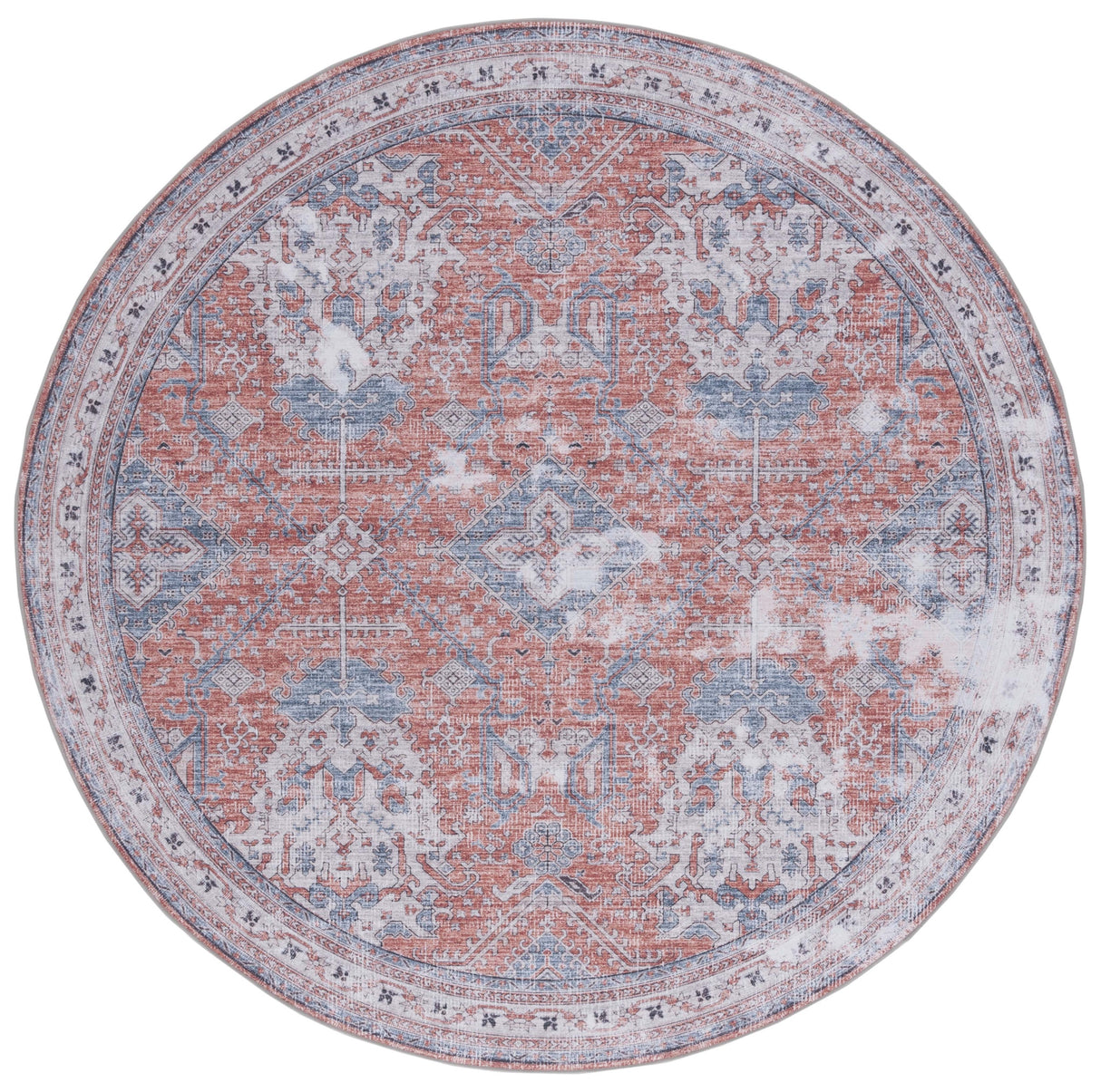 Safavieh Machine Washable Tucson Tsn188P Rust/Beige Rug.