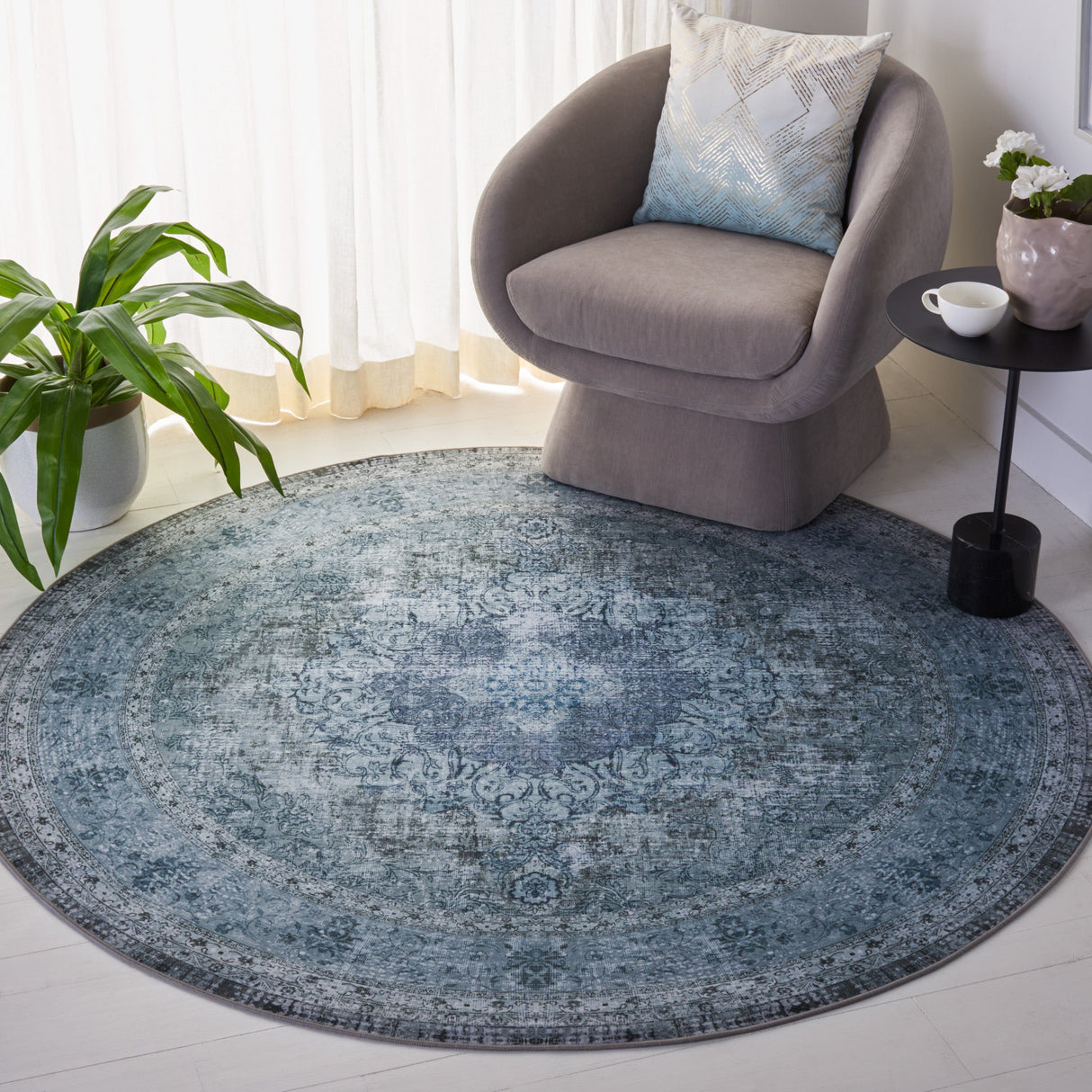 Safavieh Machine Washable Tucson Tsn190X Green/Green Rug.