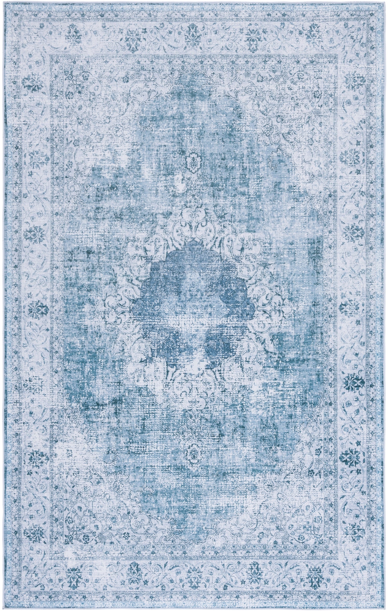 Safavieh Machine Washable Tucson Tsn190Y Green/Grey Rug.