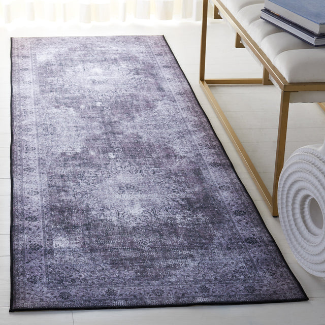 Safavieh Machine Washable Tucson Tsn190Z Black/Grey Rug.