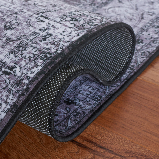 Safavieh Machine Washable Tucson Tsn190Z Black/Grey Rug.