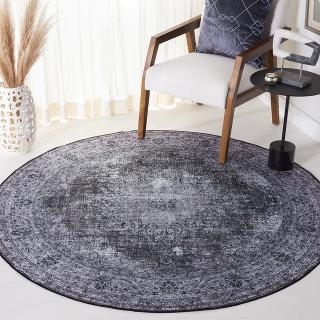 Safavieh Machine Washable Tucson Tsn190Z Black/Grey Rug.