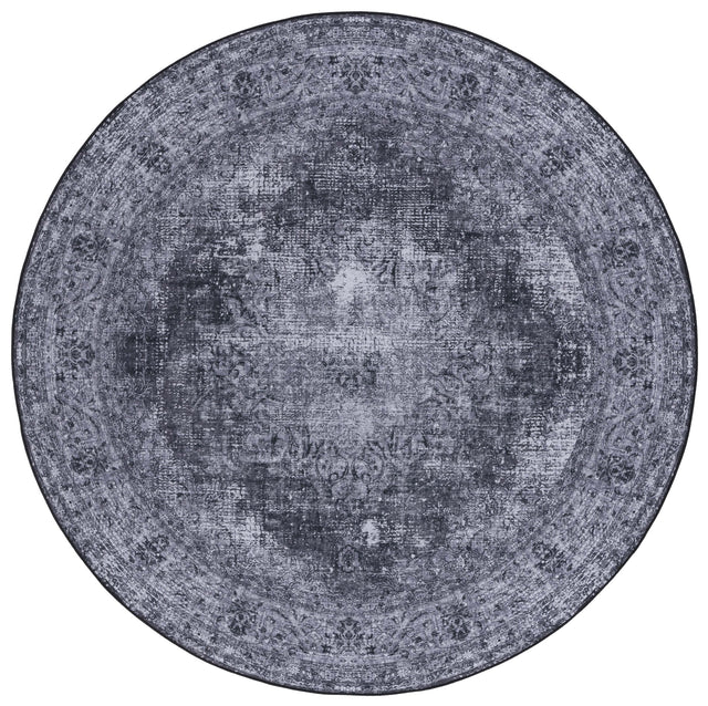 Safavieh Machine Washable Tucson Tsn190Z Black/Grey Rug.