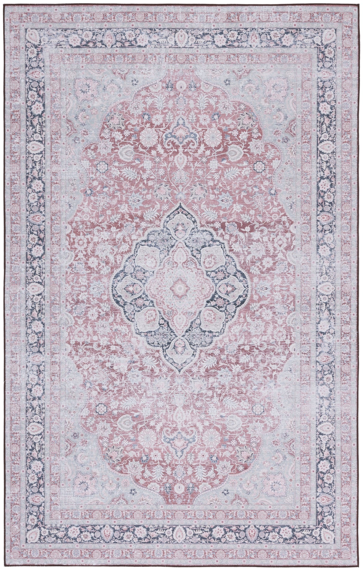 Safavieh Machine Washable Tucson Tsn191P Rust/Sage Rug.