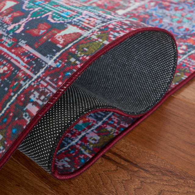 Safavieh Machine Washable Tucson Tsn192Q Red/Blue Rug.