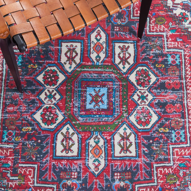 Safavieh Machine Washable Tucson Tsn192Q Red/Blue Rug.