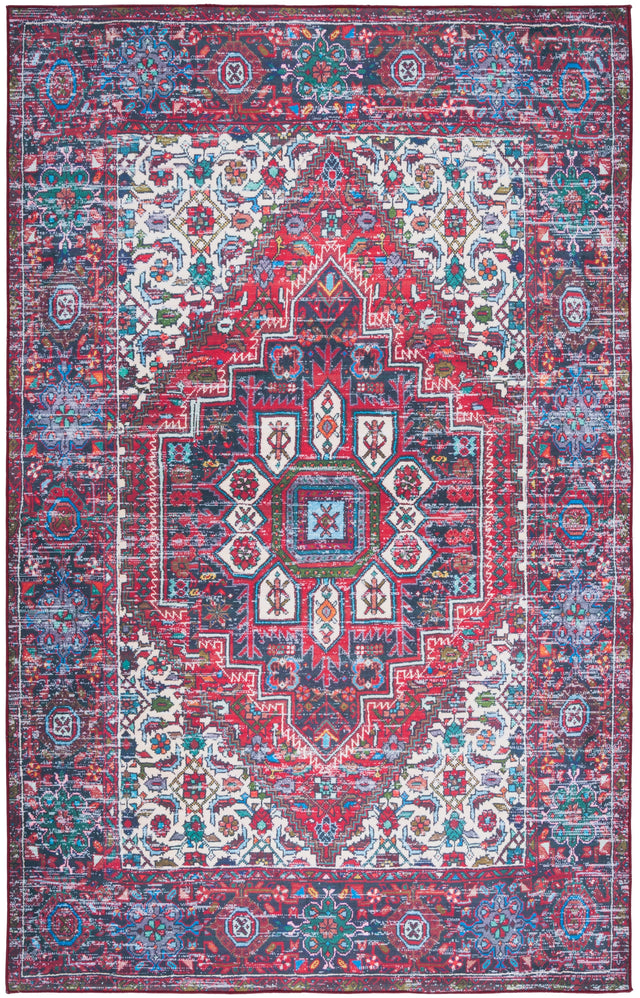 Safavieh Machine Washable Tucson Tsn192Q Red/Blue Rug.