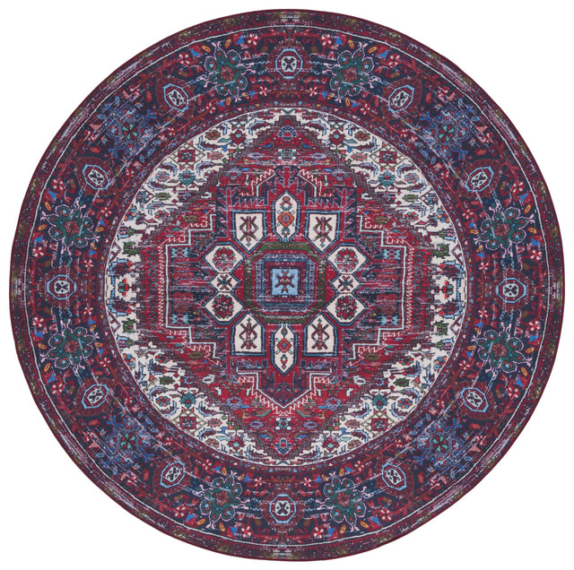 Safavieh Machine Washable Tucson Tsn192Q Red/Blue Rug.