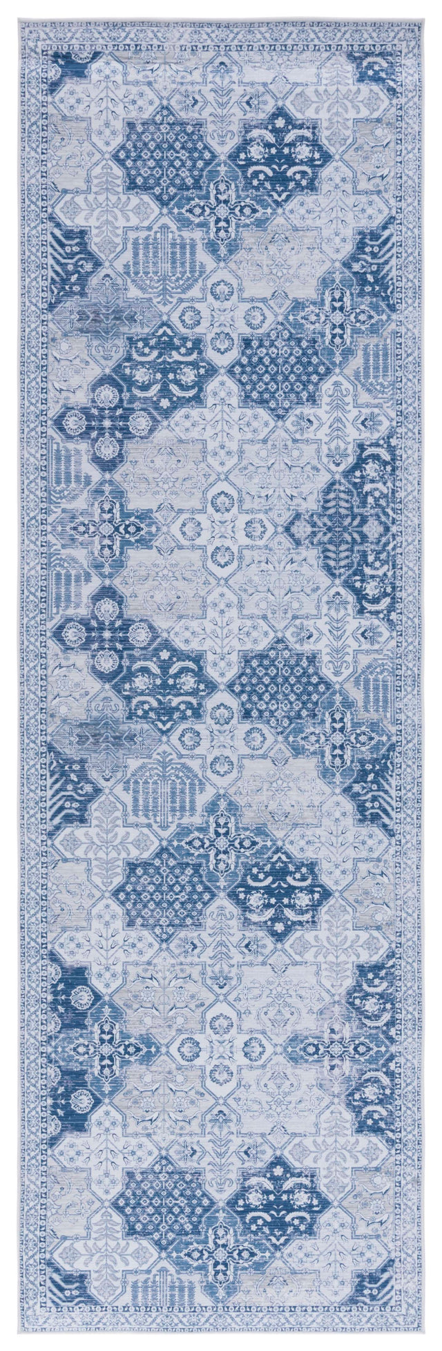 Safavieh Machine Washable Tucson Tsn193F Grey/Navy Rug.