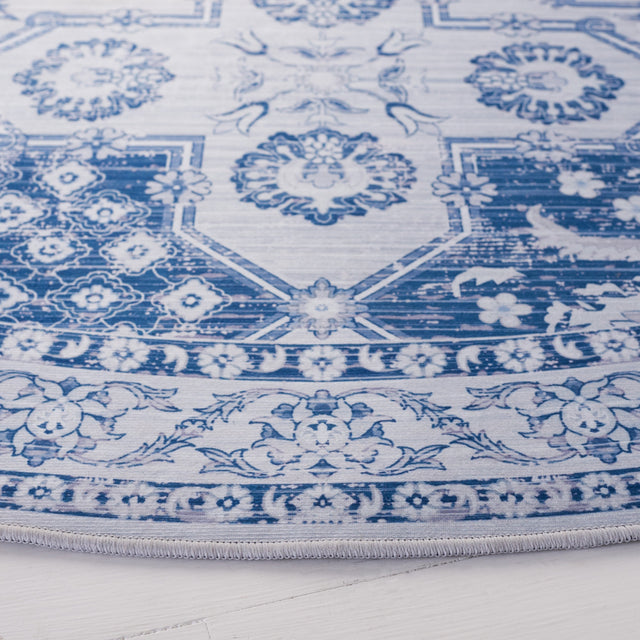 Safavieh Machine Washable Tucson Tsn193F Grey/Navy Rug.