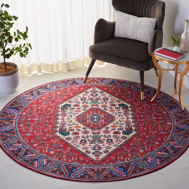Safavieh Machine Washable Tucson Tsn194B Beige/Rust Rug.