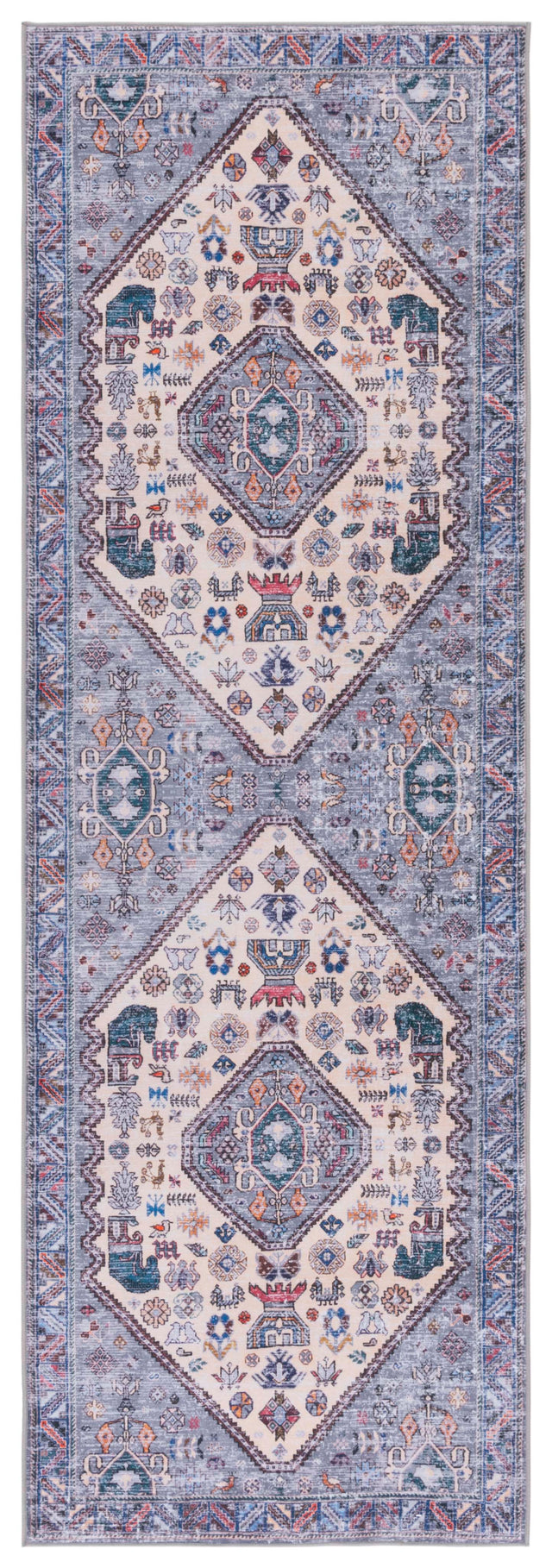 Safavieh Machine Washable Tucson Tsn194C Beige/Grey Rug.