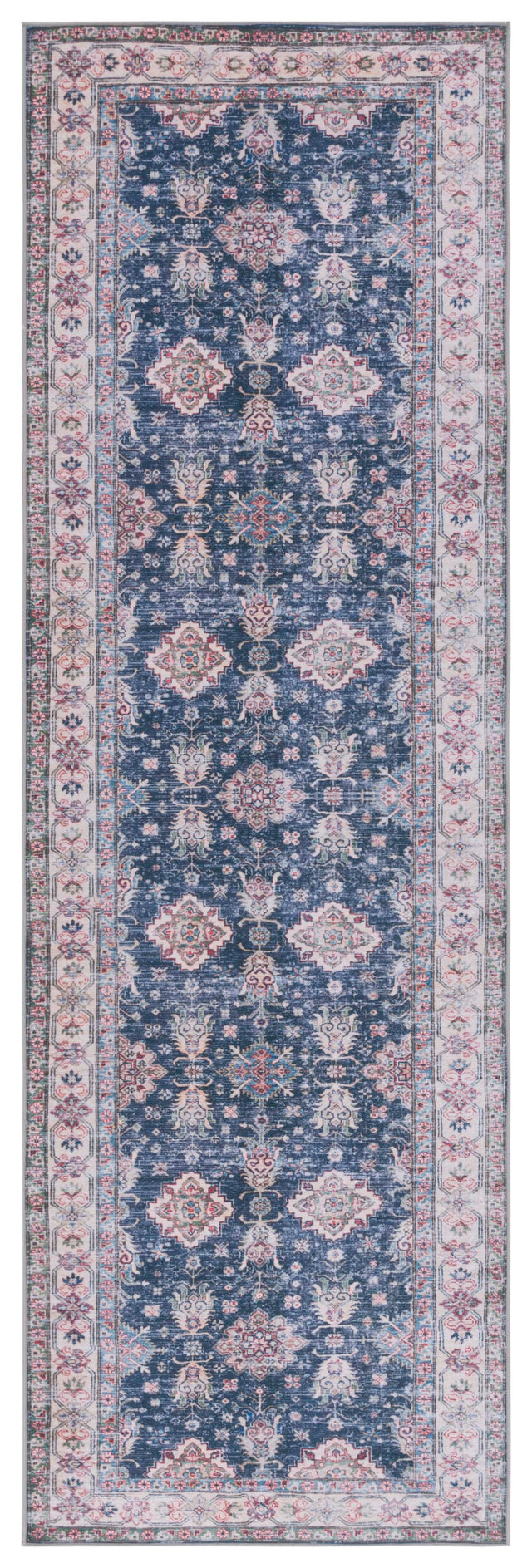 Safavieh Machine Washable Tucson Tsn196N Navy/Beige Rug.