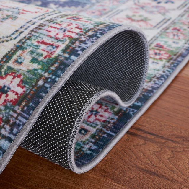 Safavieh Machine Washable Tucson Tsn196N Navy/Beige Rug.