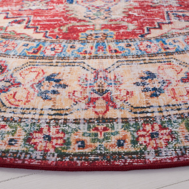 Safavieh Machine Washable Tucson Tsn196P Rust/Beige Rug.
