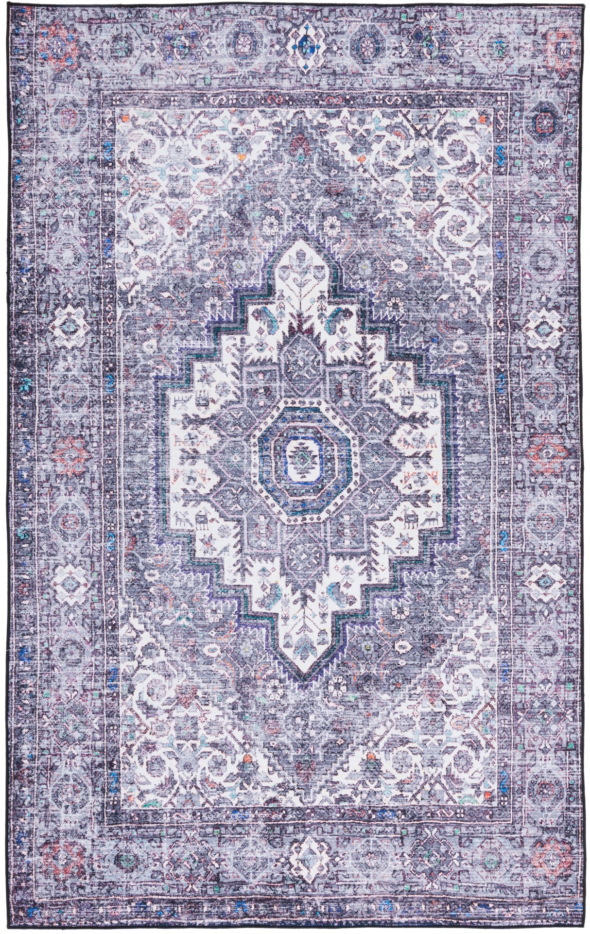 Safavieh Machine Washable Tucson Tsn198B Beige/Grey Rug.