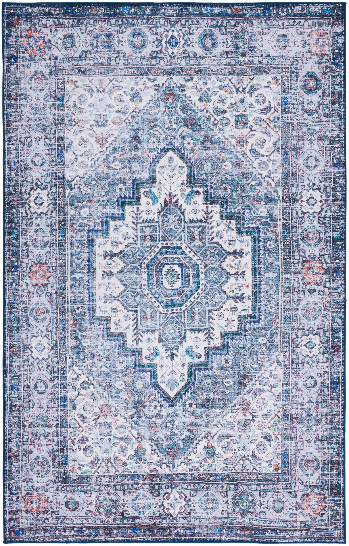Safavieh Machine Washable Tucson Tsn198C Beige/Green Rug.