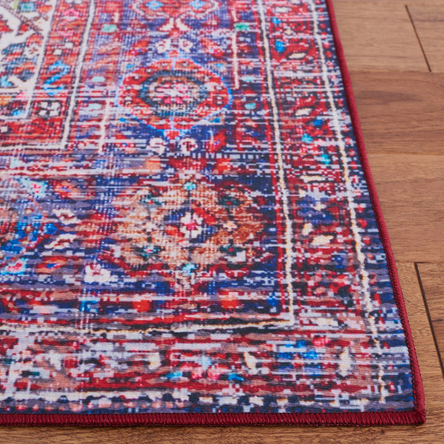 Safavieh Machine Washable Tucson Tsn198Q Red/Blue Rug.