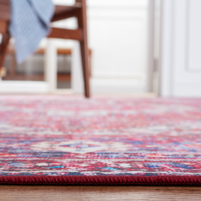 Safavieh Machine Washable Tucson Tsn198Q Red/Blue Rug.