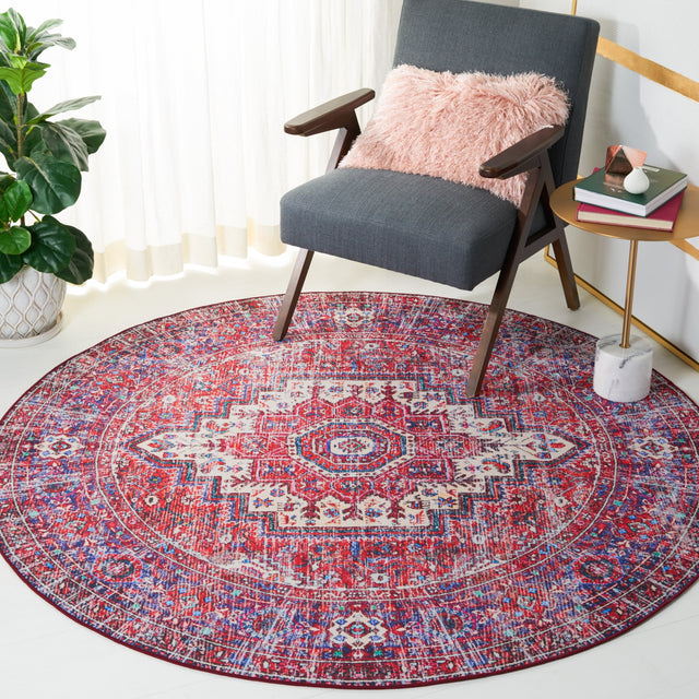 Safavieh Machine Washable Tucson Tsn198Q Red/Blue Rug.
