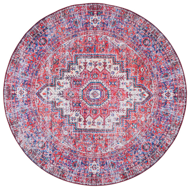 Safavieh Machine Washable Tucson Tsn198Q Red/Blue Rug.