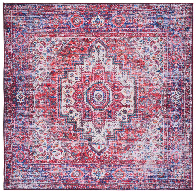 Safavieh Machine Washable Tucson Tsn198Q Red/Blue Rug.