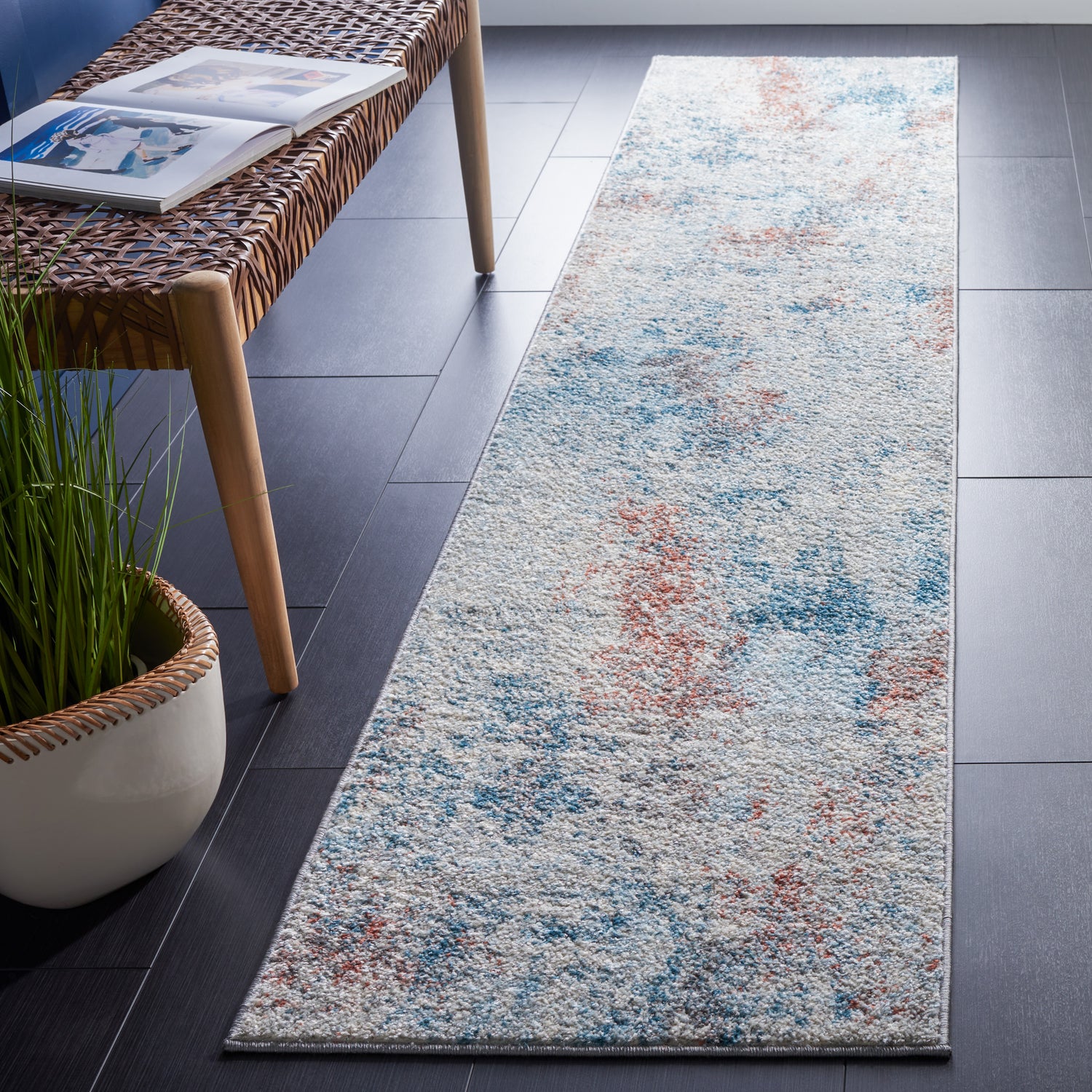 Safavieh Tulum Tul209M Light Blue/Ivory Rug.