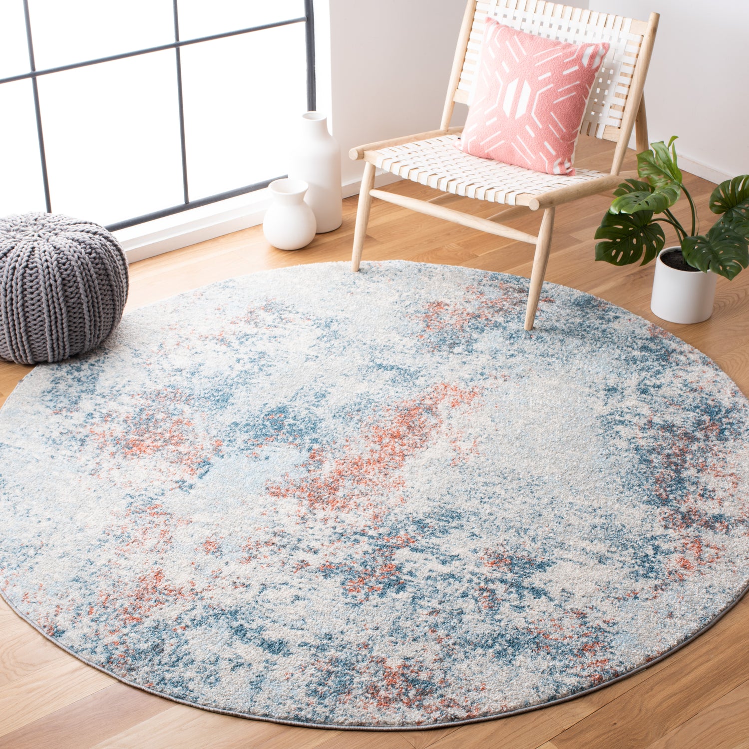 Safavieh Tulum Tul209M Light Blue/Ivory Rug.
