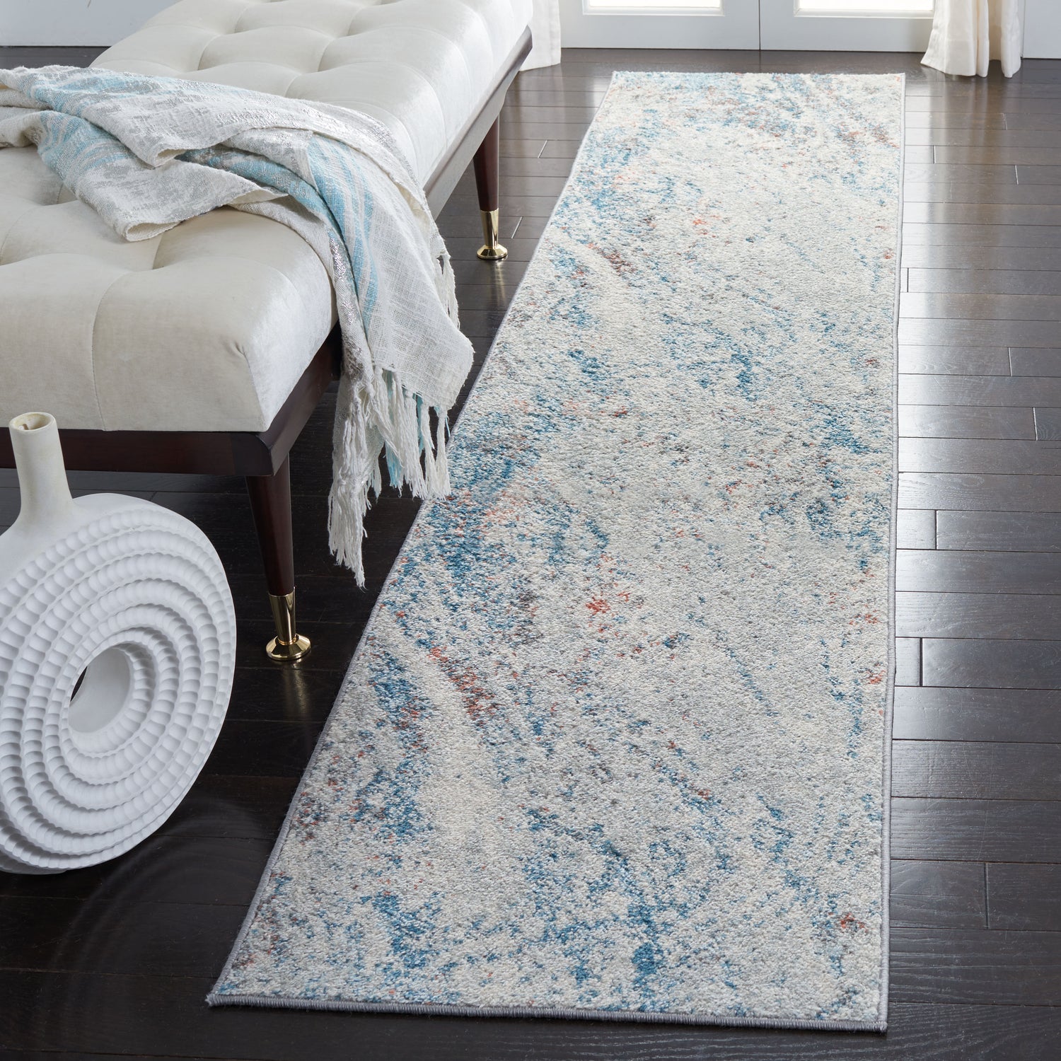 Safavieh Tulum Tul210A Ivory/Blue Rug.