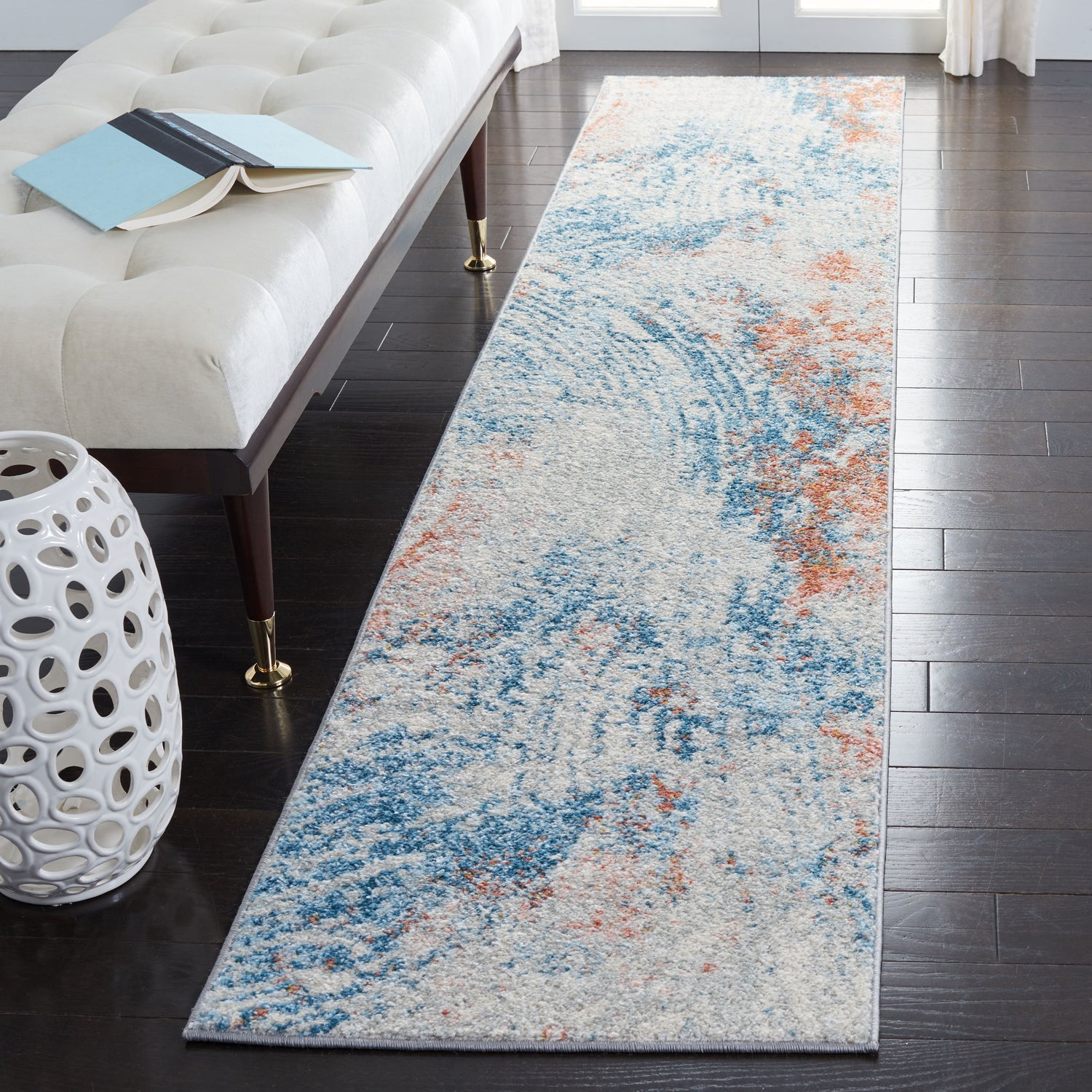 Safavieh Tulum Tul237A Ivory/Dark Blue Rugs.