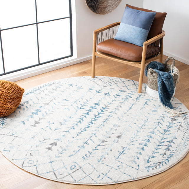 Safavieh Tulum Tul262C Ivory/Turquoise Rug.