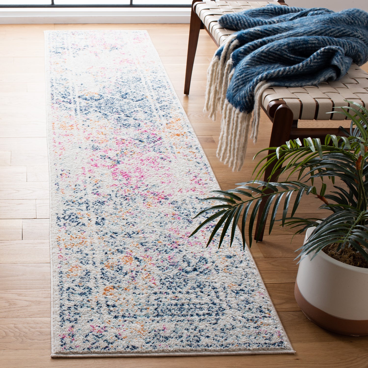 Safavieh Tulum Tul264D Ivory/Dark Blue Rug.