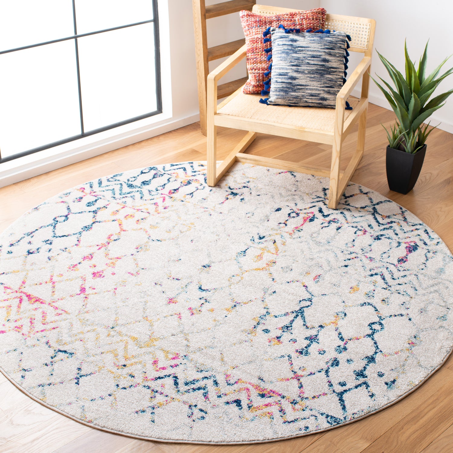 Safavieh Tulum Tul270C Ivory/Blue Rug.