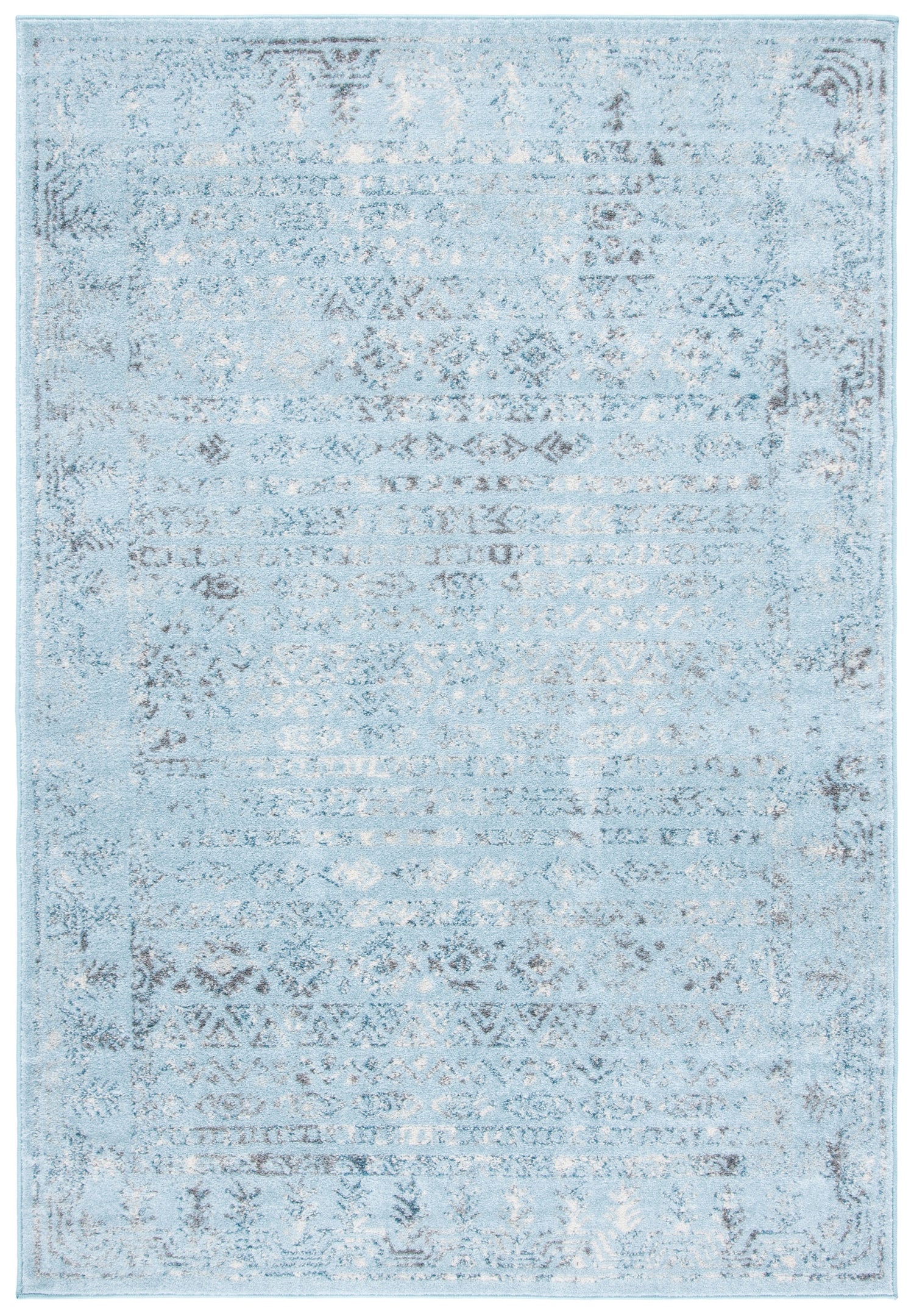 Safavieh Tulum Tul271J Aqua Blue/Dark Grey Rugs.