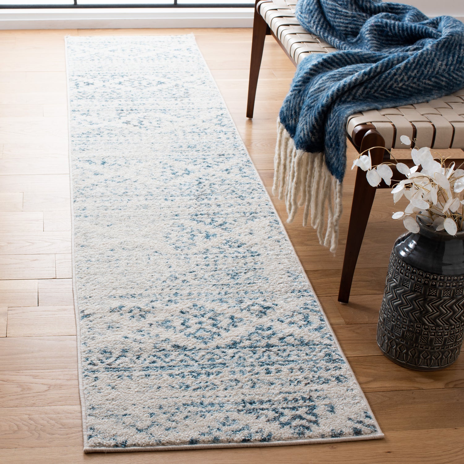 Safavieh Tulum Tul272E Ivory/Turquoise Rug.