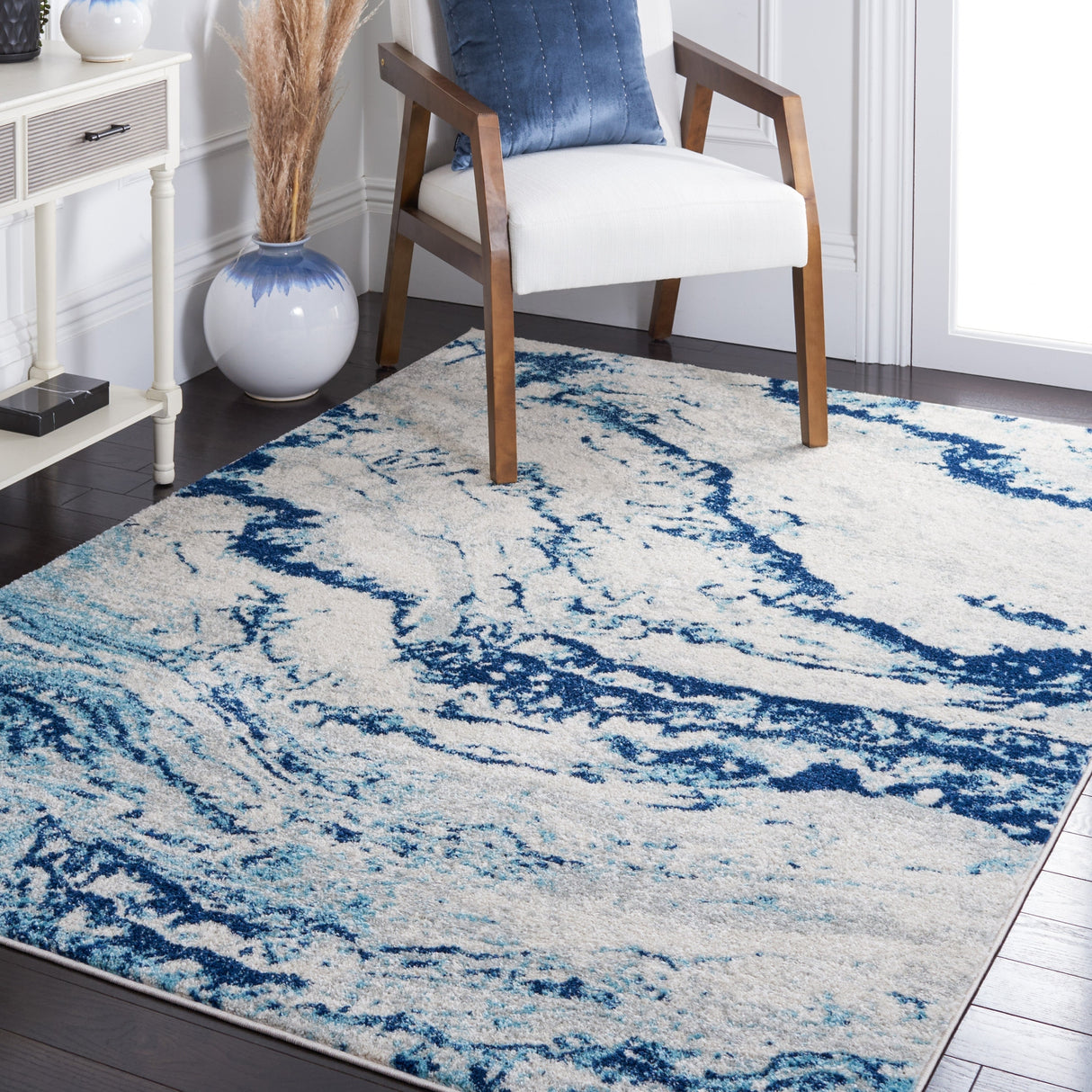 Safavieh Tulum Tul276B Ivory/Blue Rug.