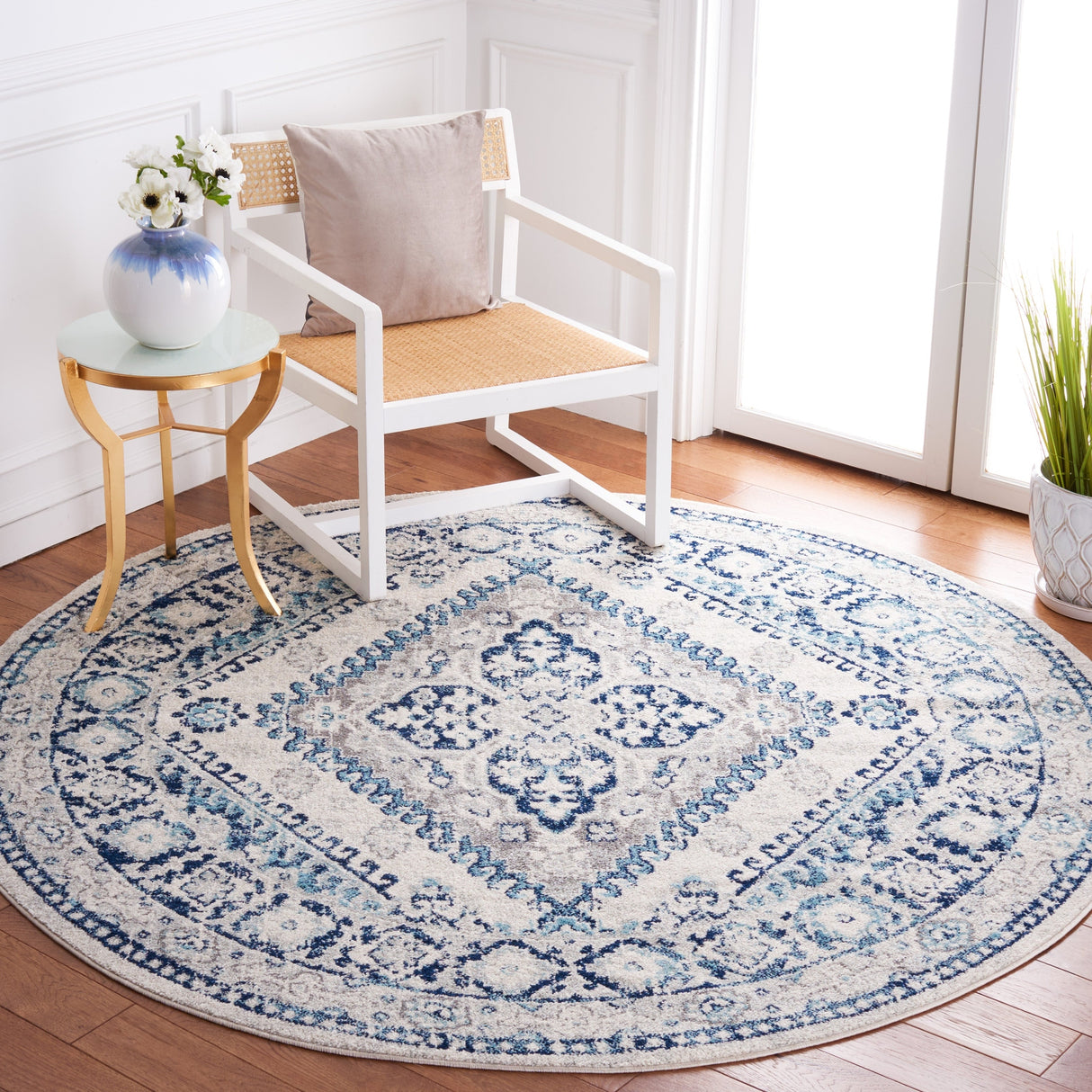Safavieh Tulum Tul280B Ivory/Blue Rug.