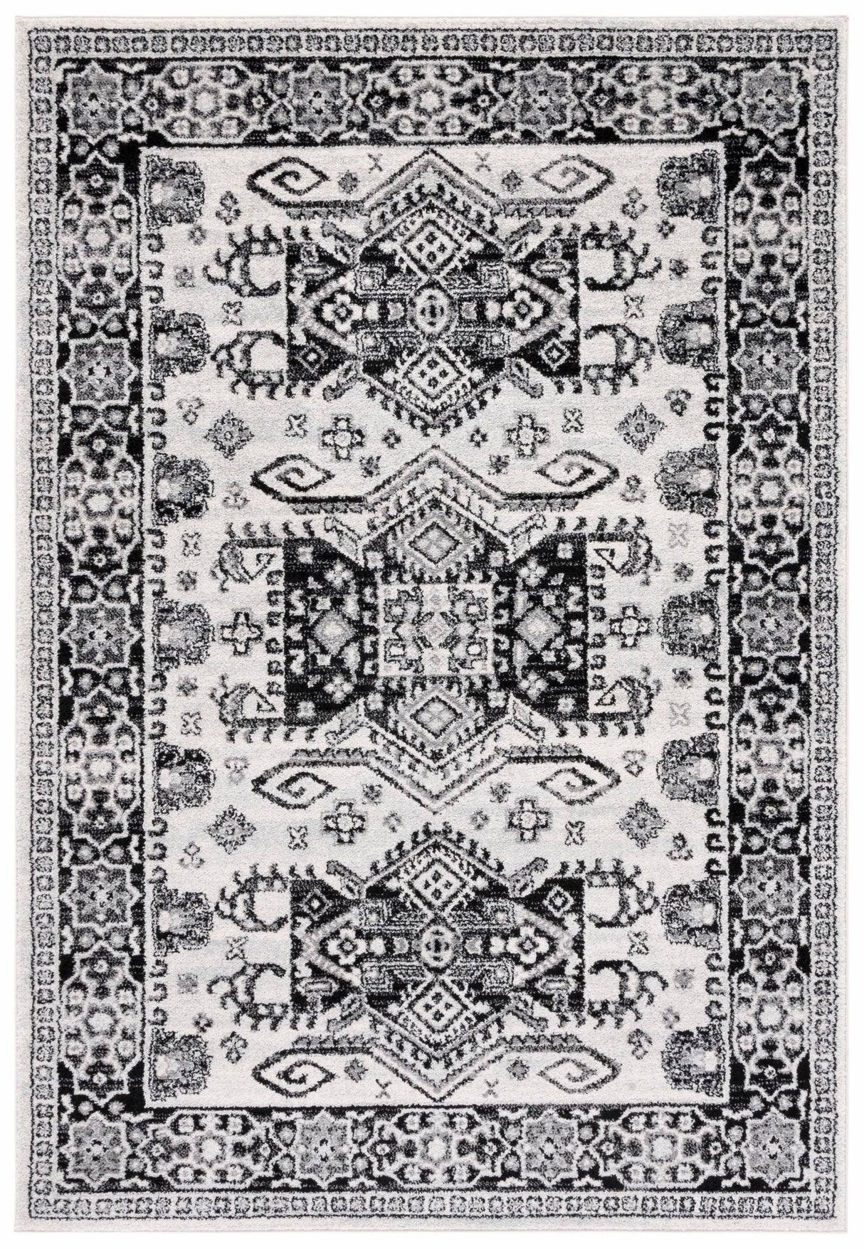 Safavieh Tulum Tul285A Ivory/Black Rug.